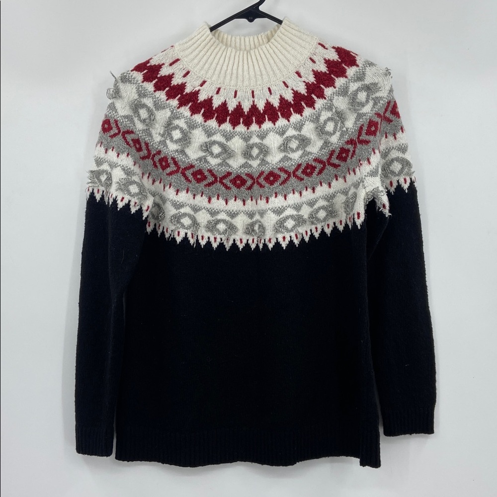NWOT J. Jill Fair Isle Nordic Pullover Sweater Top Womens Small‎ Petite